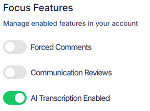 focus options