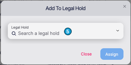 legalhold comms add