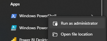 Admin powershell