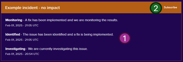 Incident example