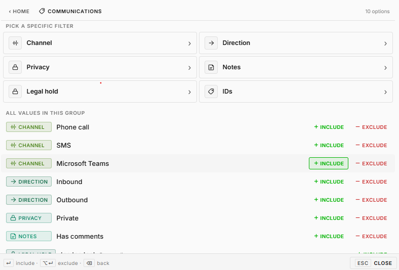 Search Types