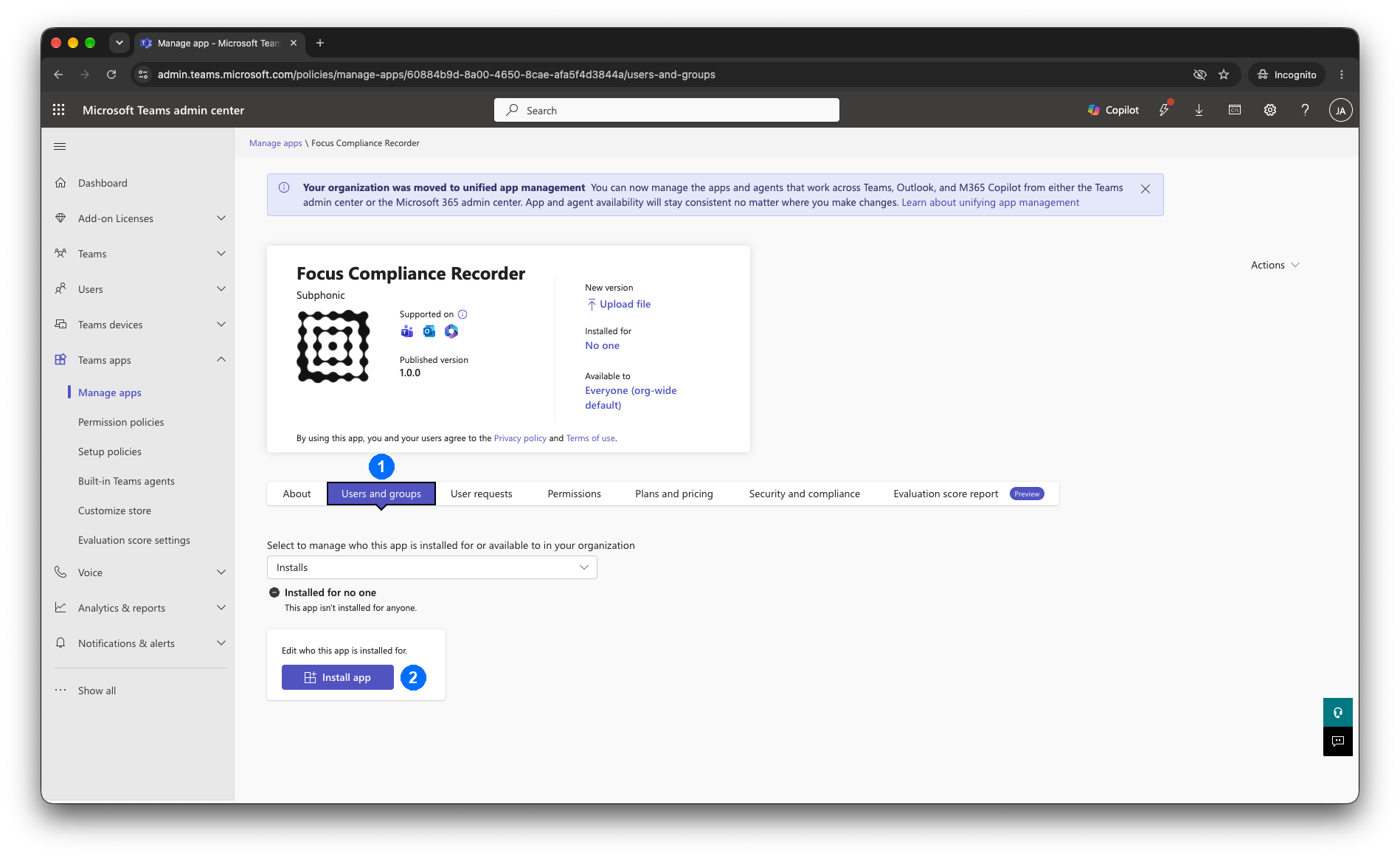 Open Users and groups